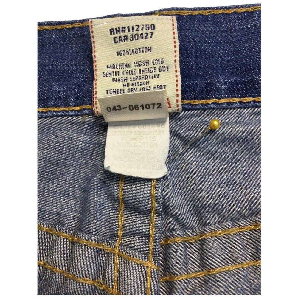 True Religion Mens Ricky Straight Leg Distressed Flap Button Pocket Blue 30 - Picture 14 of 16